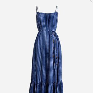 J. Crew Caspia Dress in Dot Crepe de Chein